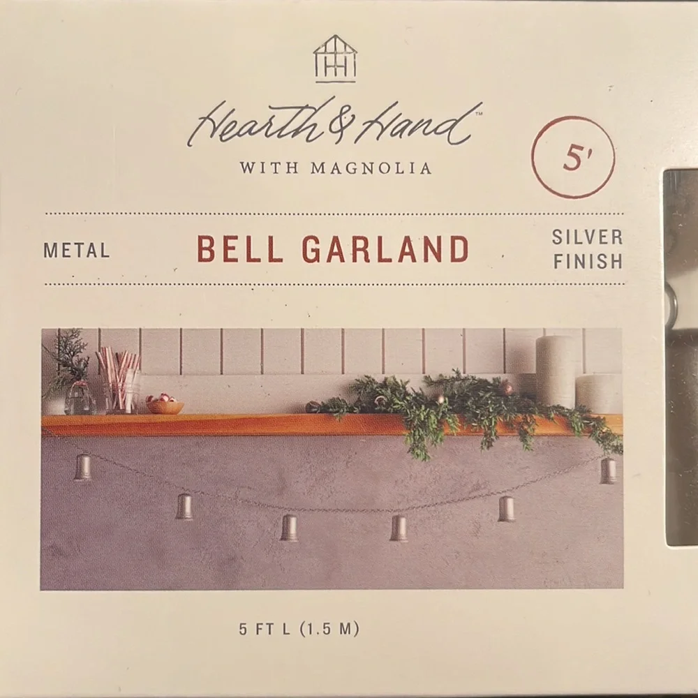 Hearth & Hand Metal Bell Garland new in box